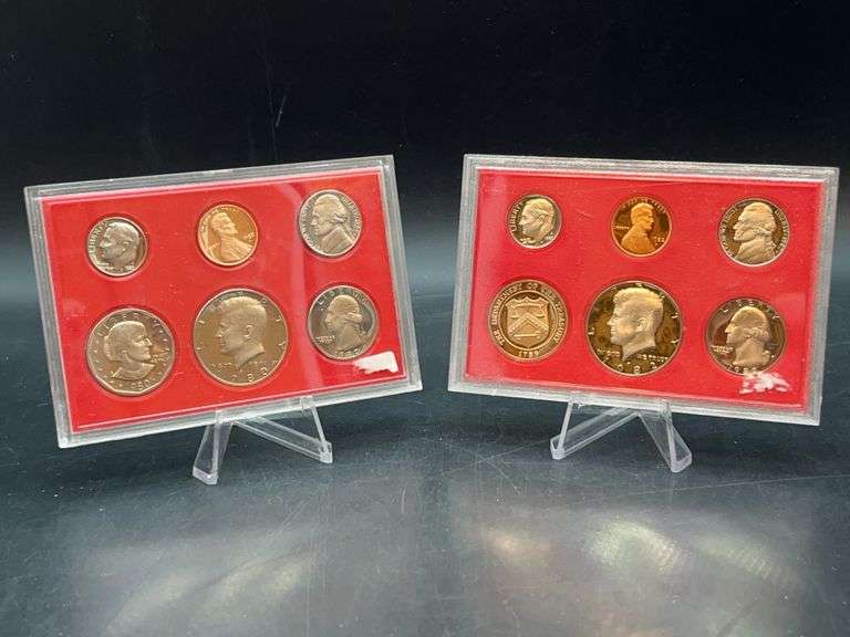 (2) United States Proof Sets…..no boxes or COA….1980 and 1982 image