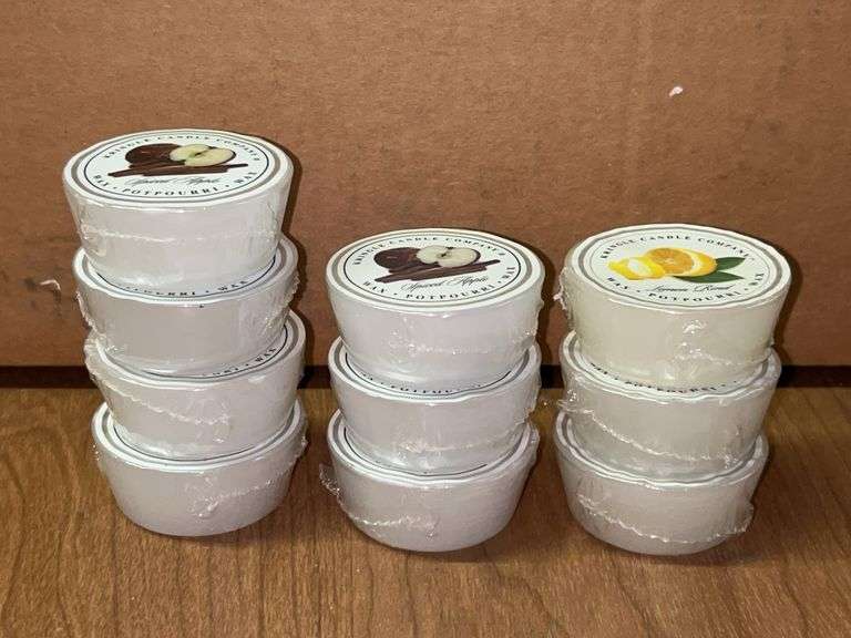 Set of (10) Kringle Candle Company Wax Melts…..7 Spiced Apple scent and 3 Lemon Rind scent image
