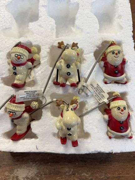 (6) very cute Dept. 57 ornaments with spring hangers image