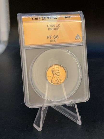 Uncirculated 1954 1C PF 66 Red Proof Lincoln Wheat Cent image
