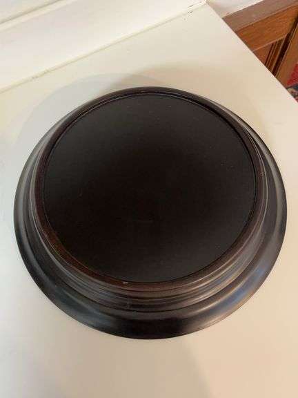Pottery Barn turned wood 15” candle tray….really nice looking tray image