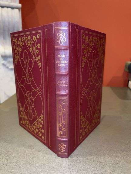 “Alice In Wonderland” by Lewis Carroll…..leather bound, gold stamping, gold gilt edges, ribbon bookmark image