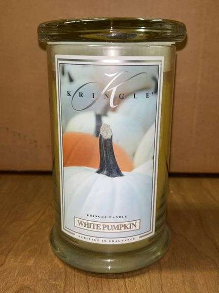 NEW Kringle White Pumpkin 22oz jar candle image