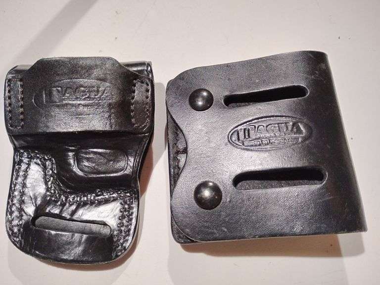 Tagua Black Leather Double Magazine Carrier for S&W M&P 45, Tagua Belt Slide Holster image
