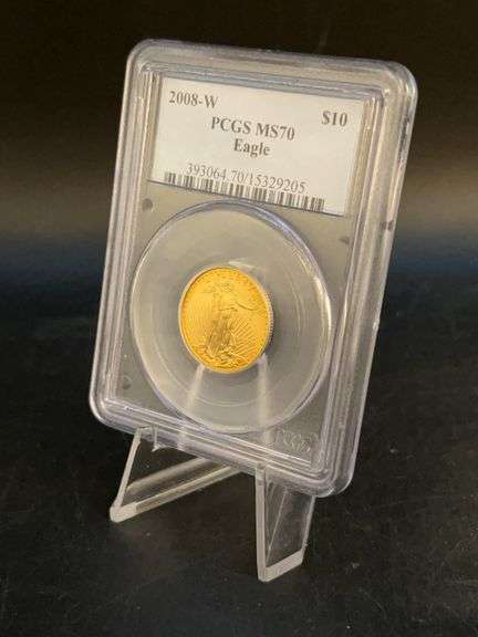 Uncirculated 1/4oz Fine Gold 2008-W $10 West Point Mint…..PCGS MS70 Eagle image