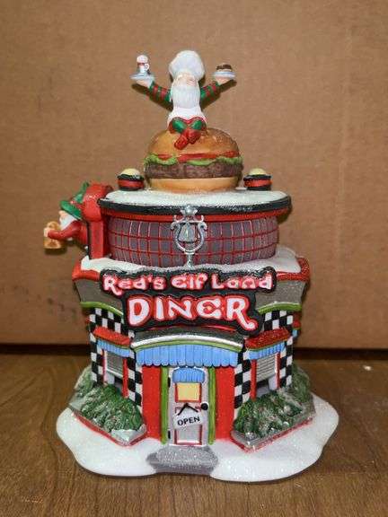 Dept. 56 North Pole Series ELFLAND Red’s Elf Land Diner lighted porcelain piece image