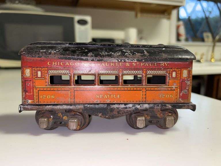 American Flyer Tin Litho Car 1206 - Chicago, Milwaukee, St. Paul….named Seattle image