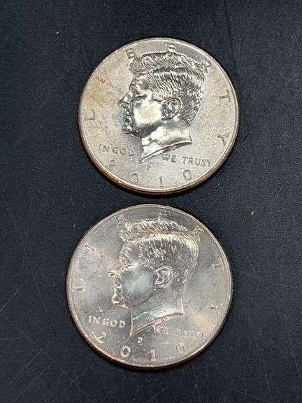 (2) 2009 Kennedy Half Dollars…..1 is mint mark D and 1 is mint mark P image