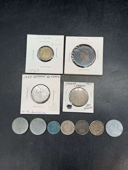 Variety of foreign and U.S. coins…..please see all pics image