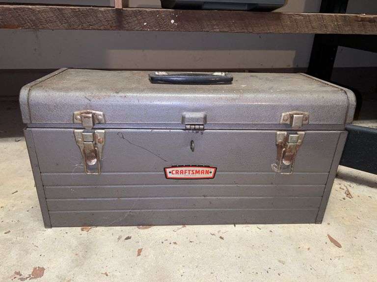 Craftsman metal toolbox and contents image
