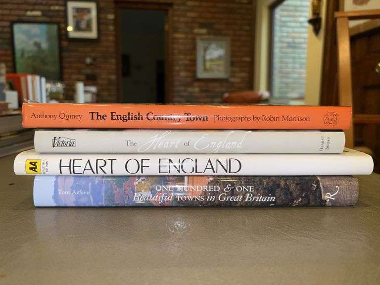 (4) quality hardback books regarding England and great towns in Great Britain…..would make great coffee table books image