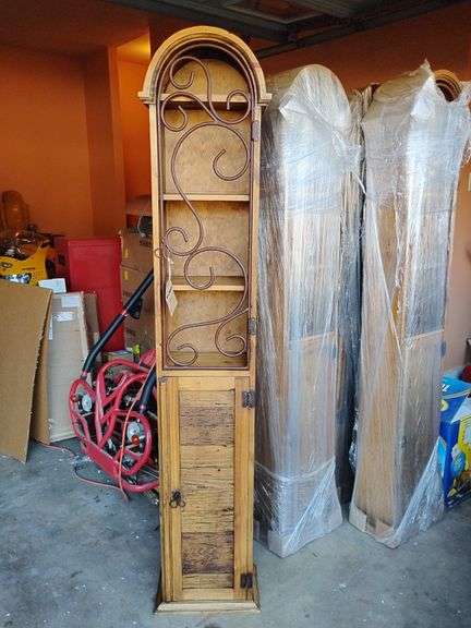 2 New La Fuenta Imports, K16 Rustic Pine Collection, Tall Storage Caninets, 21" W x 70" T x 16"D. BUYER IS RESPONSIBLE FOR REMOVAL. image