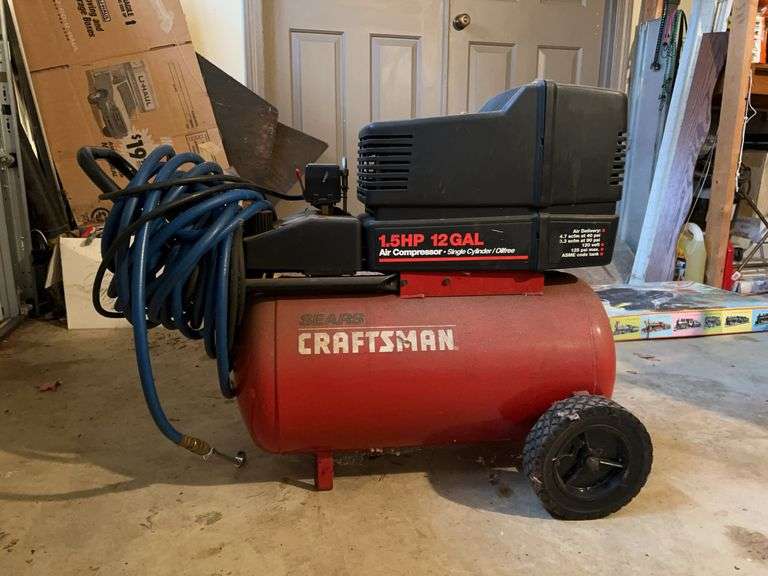 Sears Craftsman 1.5HP 12 gallon Air Compressor - Single Cylinder/Oil Free…..not tested image