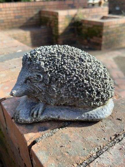Composite material hedgehog yard art…..6-1/2 long x 4-1/2 tall image