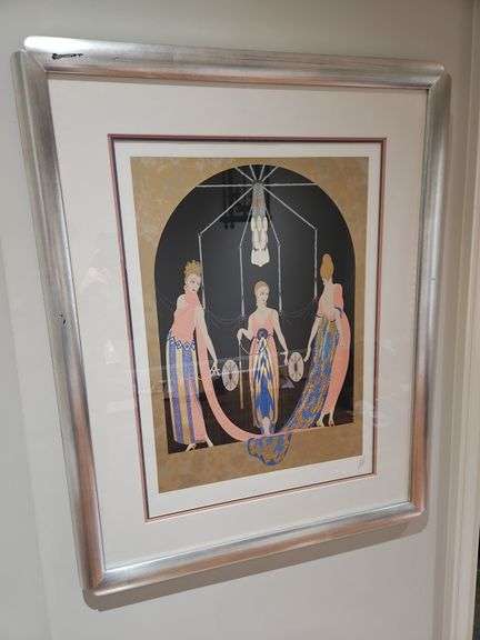 Large Beautiful Framed 32x41" Original Serigraph of "Three Graces" by Erté Signed & Numbered 4/10 w/COA & Appraised Value... image