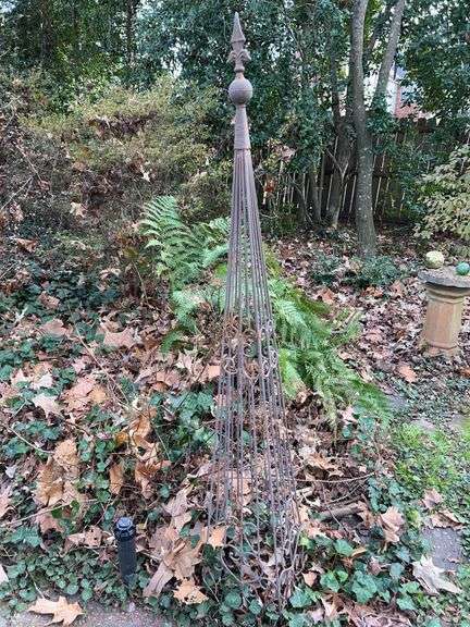 Wrought iron tower trellis…..58” tall image