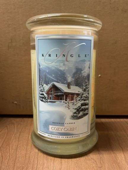 NEW Kringle Candle 22oz jar candle…..Cozy Cabin scent image