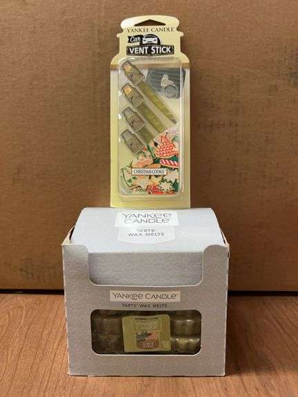 (1) 4-count package of Yankee Candle Car Vent Sticks (Christmas Cookie) and (1) box of 24 Yankee Candle Tarts Wax Melts (Sage & Citrus) image