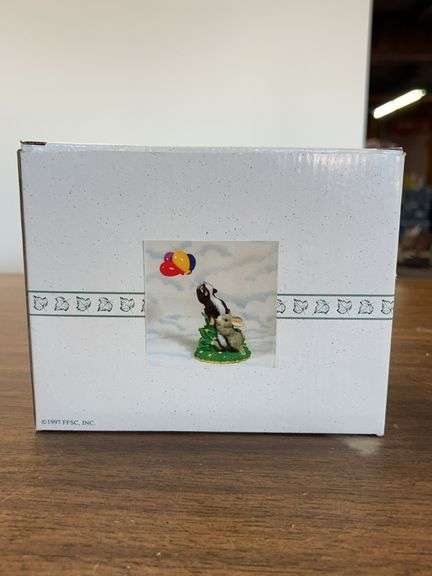 NIB Charming Tails “Hang On!” porcelain figurine….in original packaging and box image