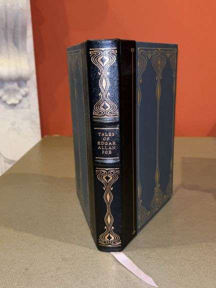 Nice leather bound edition “Tales of Edgar Allan Poe” with gold stamping, gold gilt edges and ribbon bookmark image