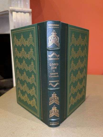 Nice leather bound “Lord Jim” by Joseph Conrad…..gold stamping, gold gilt edges and ribbon bookmark image