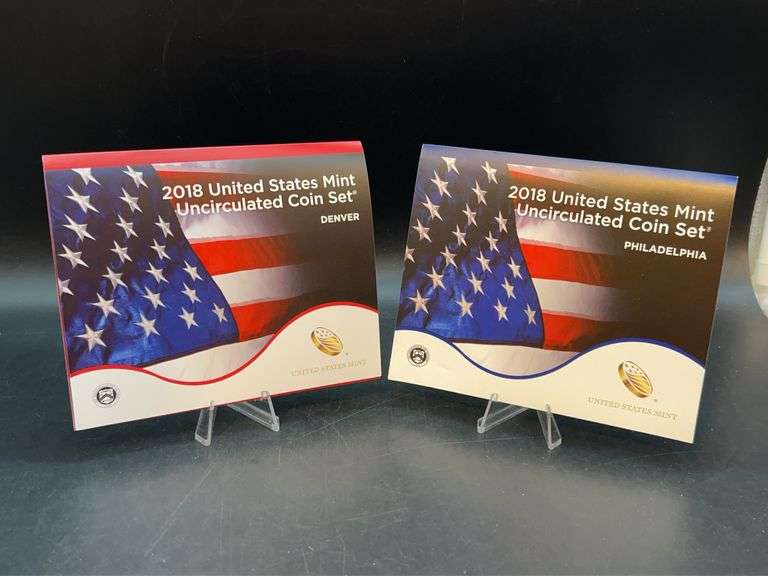 2018 US Mint Uncirculated Coin Sets…..both Denver and Philadelphia Mints with specs and COA image