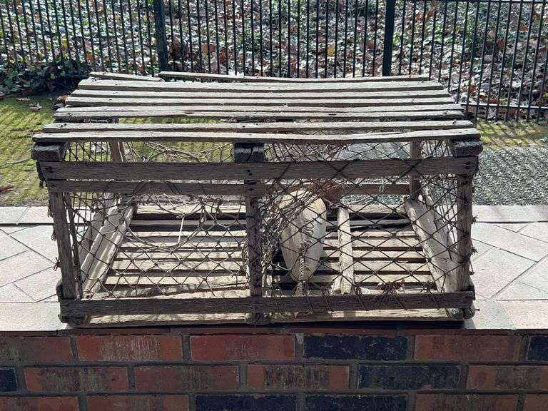 Vintage wooden lobster trap…..30 x 19-1/2 x 15 tall image