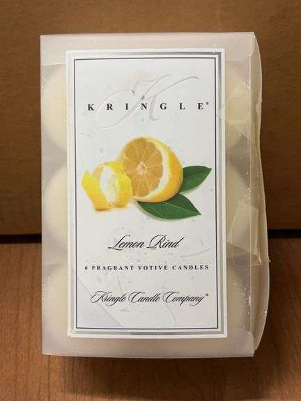 Box of (6) NEW Kringle Candle votives…..Lemon Rind scent image