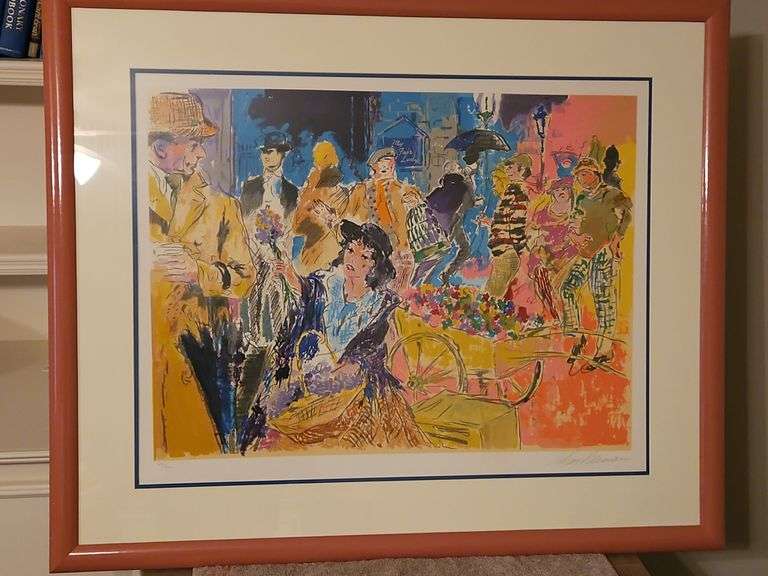 Large Beautiful Framed 48.25x40.25" Original Serigraph Silk Screen Print of "My Fair Lady" by LeRoy Neiman Signed & Numbered 292/300 w/COA & Appraised Value... image