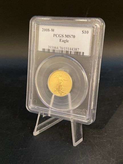 Uncirculated 1/4oz Fine Gold 2008-W $10 West Point Mint…..PCGS MS70 Eagle image