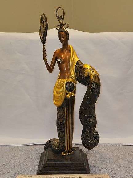 Erté Limited Edition 22.5" Tall Bronze "Bamboo" Signature Stamped & Numbered 310/375 NO PAPERWORK... image
