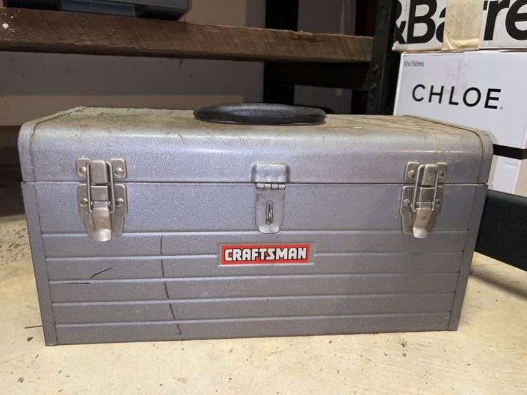 Craftsman metal toolbox and contents image
