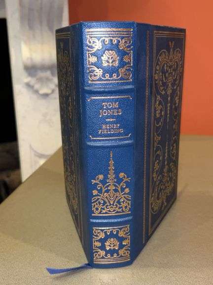 Nice leather bound “Tom Jones” by Henry Fielding….gold stamping, gold gilt edges and ribbon bookmark image