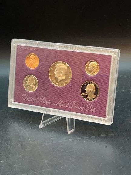 1990 United States Proof Set in original box with spec sheet and COA image