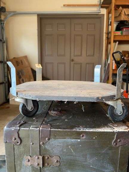 Hand crafted rolling plant stand…..16 x 16 x 3-1/2 tall image