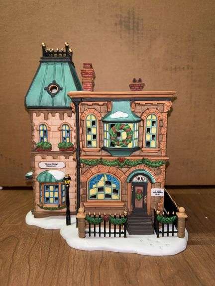 Dept. 56 Heritage Village Collection Dickens Village Series “Thomas Mudge Timepieces” lighted porcelain piece….in original box image