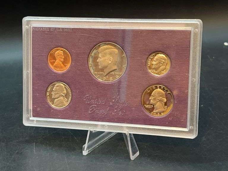 1986 United States Proof Set in original box with spec sheet image