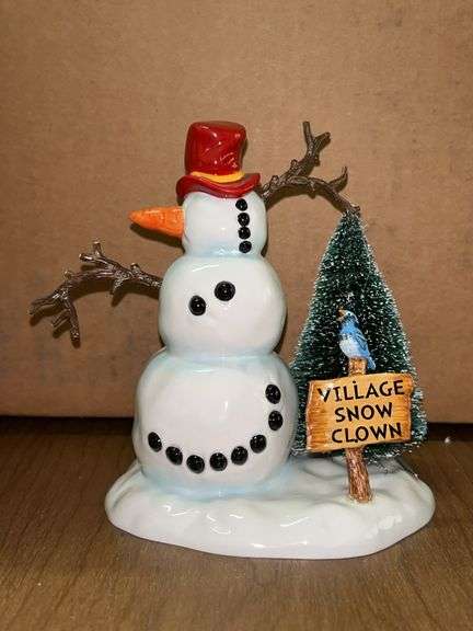 Dept. 56 The Original Snow Village “Village Snow Clown” porcelain accessory image