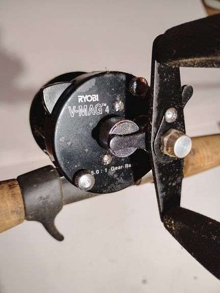 Ryobi V-Mag 4 reel, Ryobi VM 315 Graphite rod. Used image