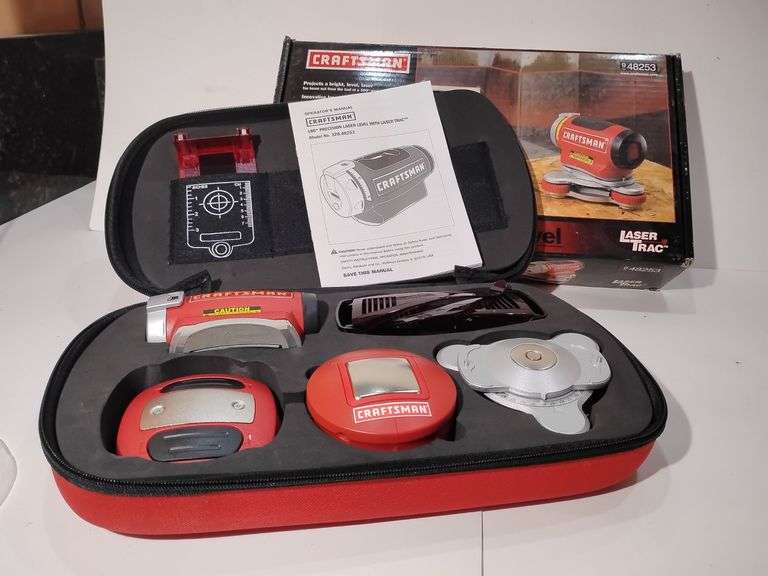 Craftsman 180 degree Precision Laser Level with Laser Trac Model# 320.48253, lightly if any use, in case and original box. Untested. image