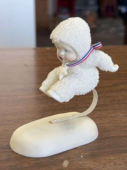 NIB Snowbabies Starlight Games Collection “Jumping For Joy” bisque porcelain figurine image