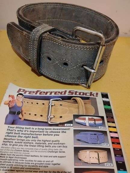 Weight Lifting Belt. Small, has been sitting awhile and is quite rigid. image