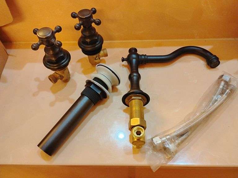 Bathroom Basin Sink Faucet, widespread, oil rubbed bronze. New in box. image