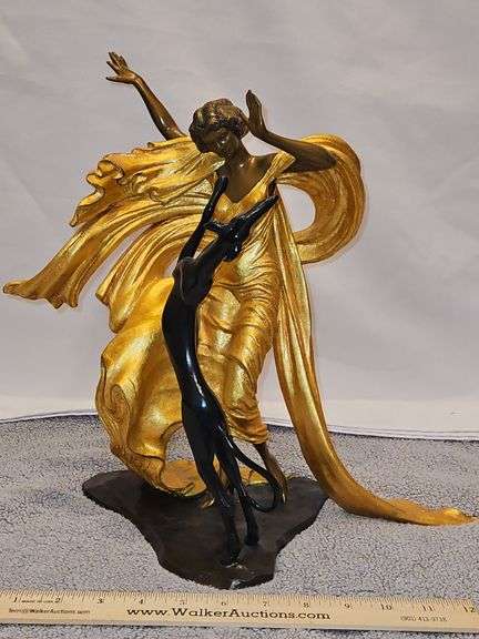 Louis Icart ICART ESTATE EDITIONS Bronze "Coursing II"; Signature Stamped & Numbered 70/350 w/COA & Appraised Value... image