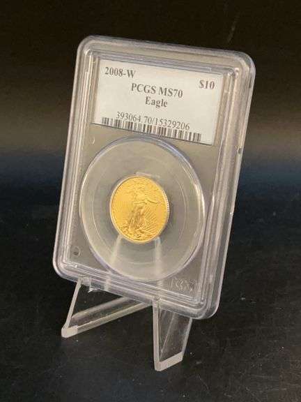 Uncirculated 1/4oz Fine Gold 2008-W $10 West Point Mint…..PCGS MS70 Eagle image