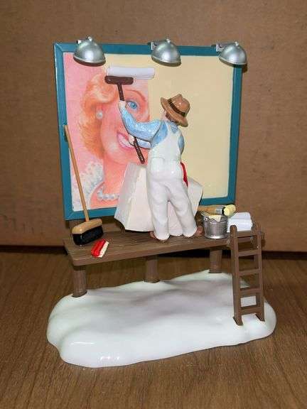 Dept. 56 The Original Snow Village “Billboard Surprise” porcelain figurine in original box image