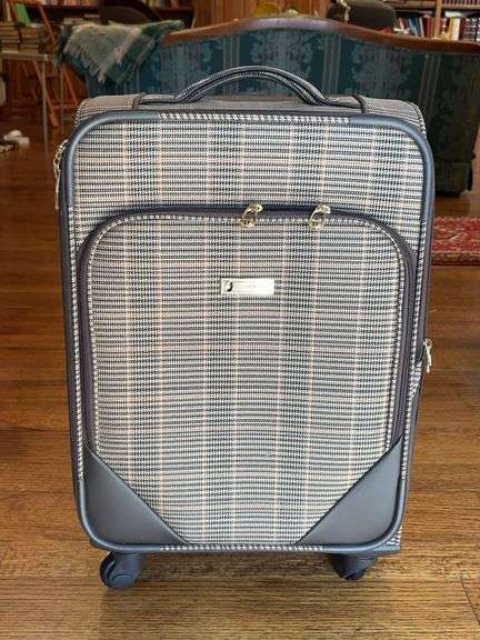 London Fog carry-on spinner with houndstooth pattern image