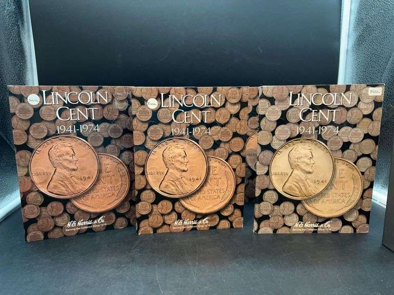(6) Lincoln Cent Folders - 1941-1974 - none are complete image
