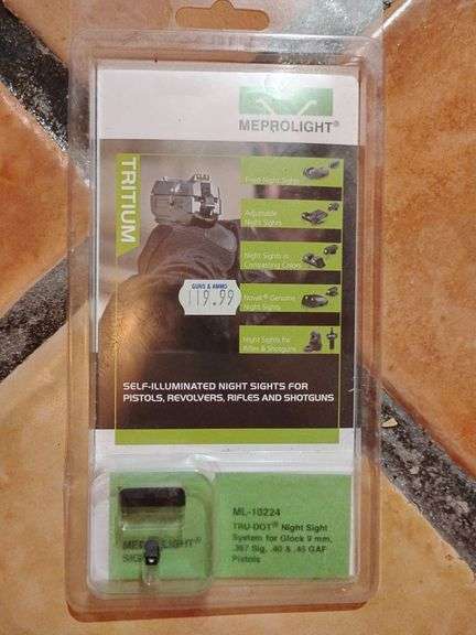Meprolight Sights ML - 10224 Tru-Dot Night Sight System for Glock 9mm, .357 Sig, .40 & .45 Gap Pistols image