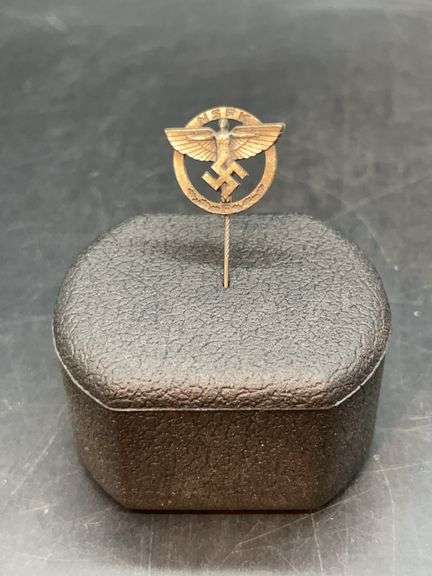 Original German NSDAP (Nazi Party) NSFK sponsoring member’s stick pin with COA from The Gettysburg Museum of History…..see description image